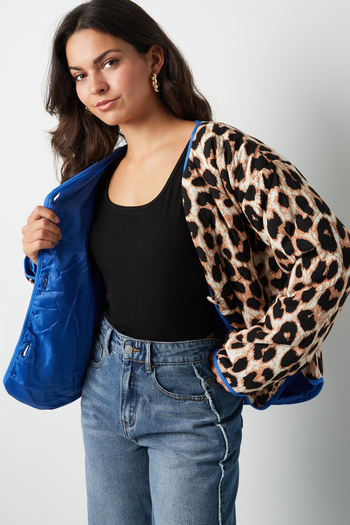 Jacket with leopard print h5 Picture6